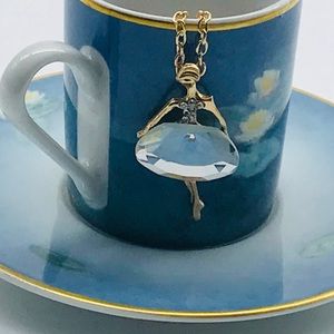 ✨💎Gold Ballerina Necklace with Jewel Tutu 💎✨